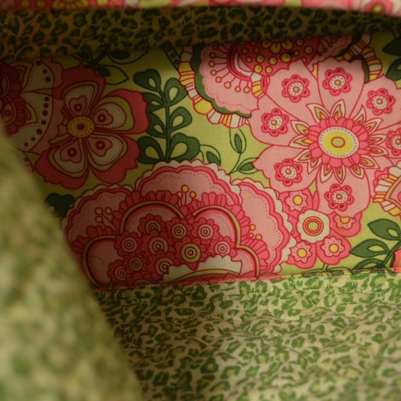 Vera Bradley Pink Petal Print Button Top Bag - Picture 9 of 10